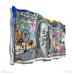 اسکناس دفرمه دلار گرافیتی