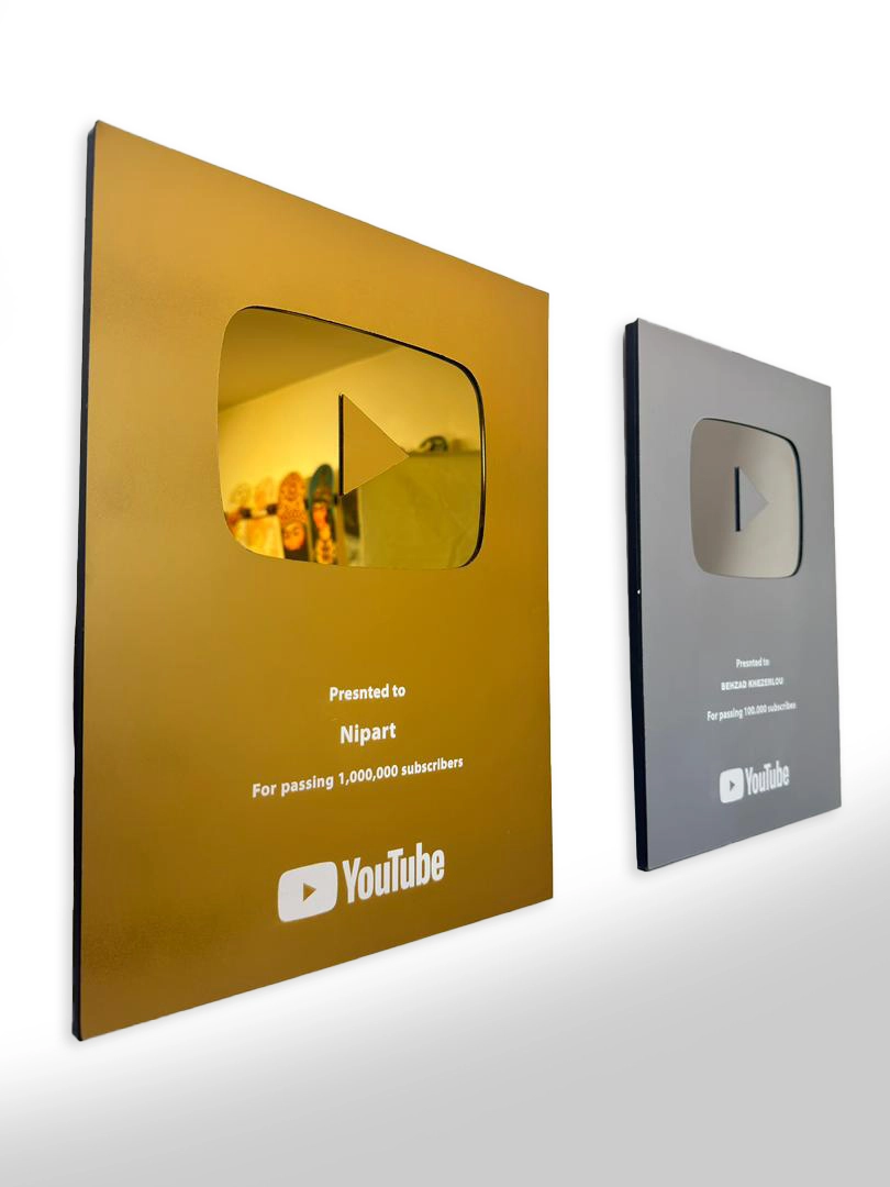 youtube تابلو رزین لوح یوتیوب